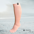 Ridstrumpa Freja Merinoull Rosa