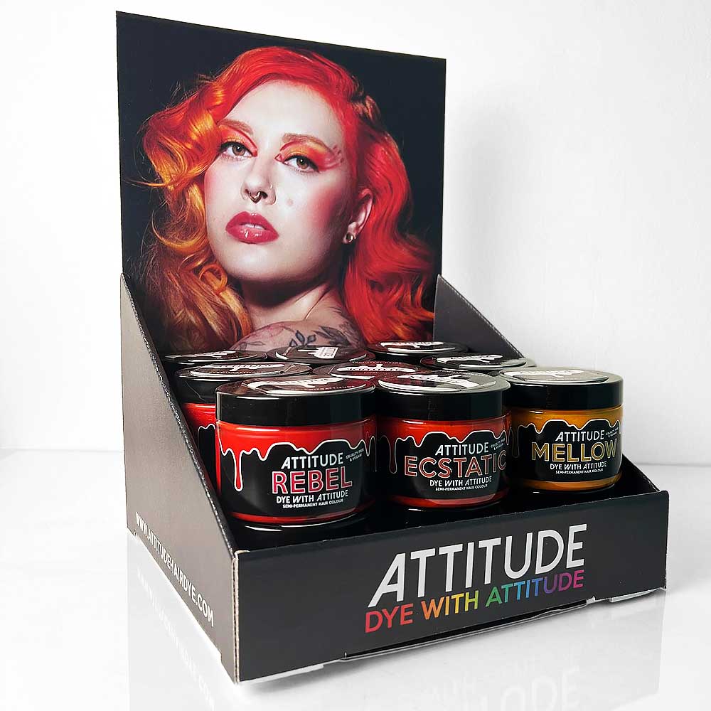 A4 Fire Fire hair dye table display