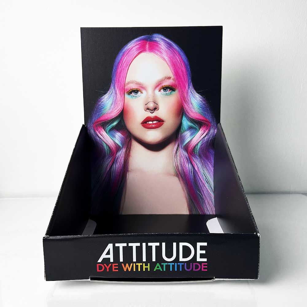 A4 Multicolour hair dye table display